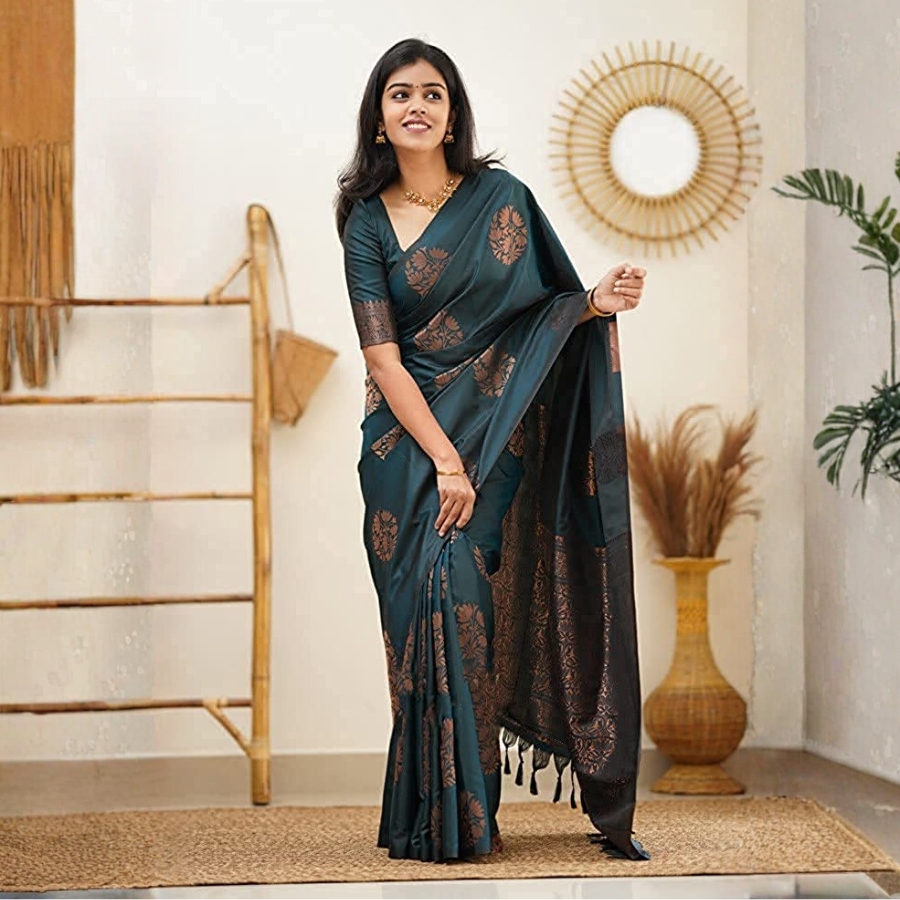 Navy Blue Saree